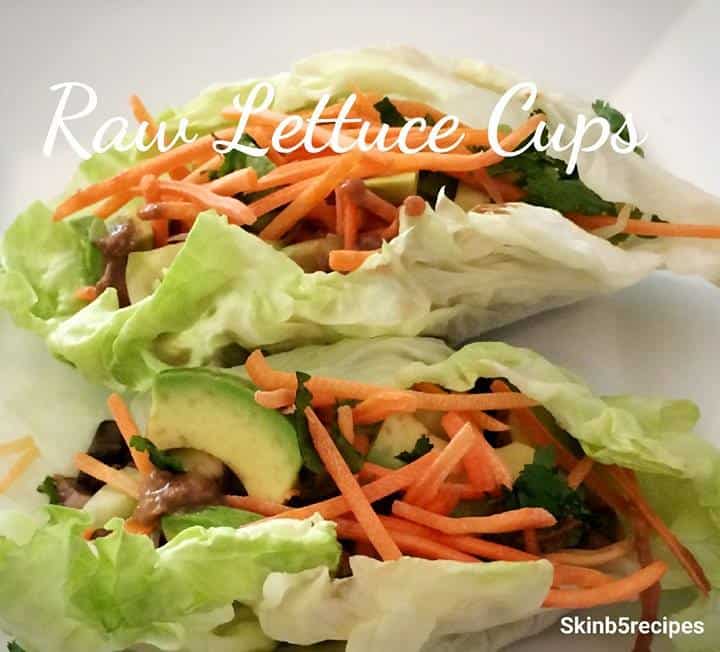 Raw lettuce cups