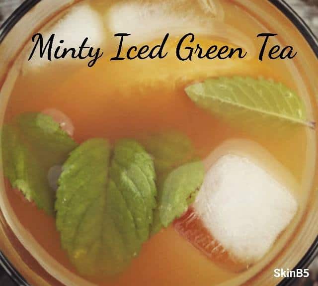 Minty iced green tea