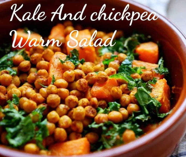 Kale and chickpea warm salad