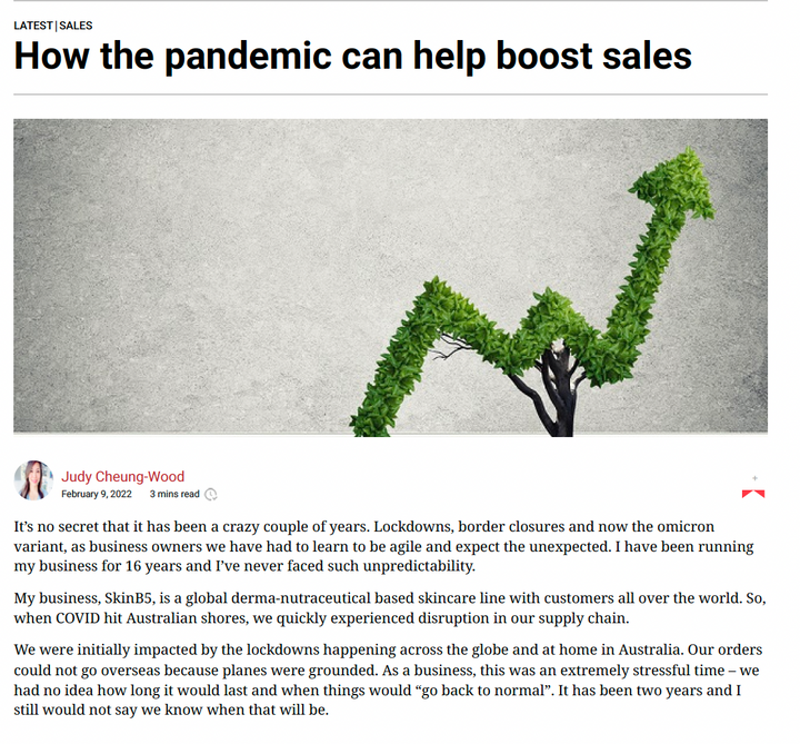 How the pandemic can help boost sales