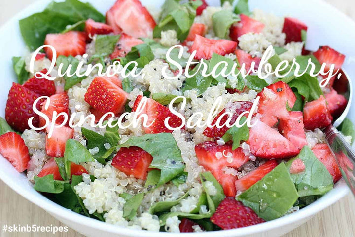 Quinoa, Strawberry Spinach Salad