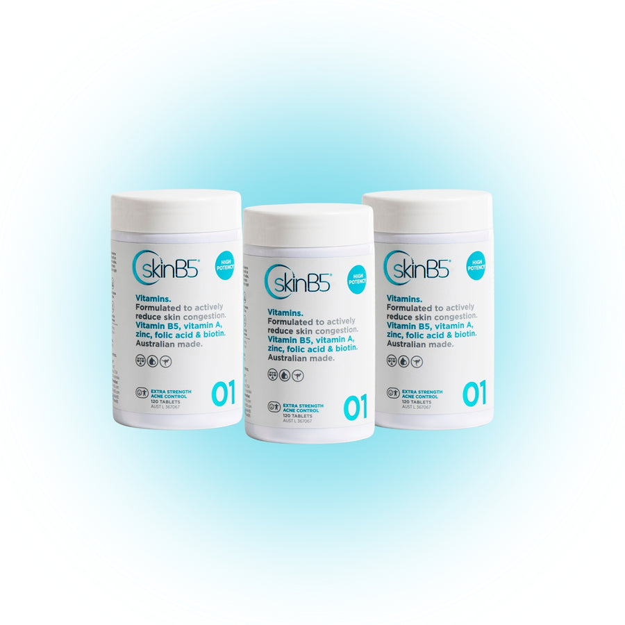 High-strength acne vitamins to clear pimples, blackheads, and reduce redness