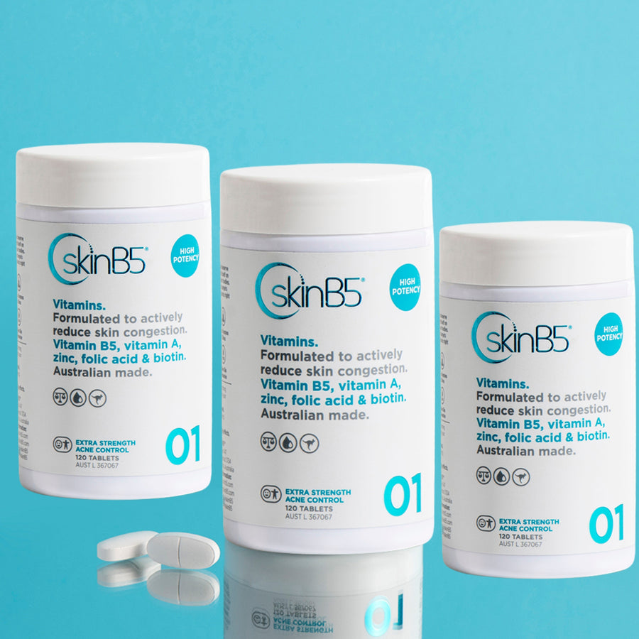 High-strength acne vitamins to clear pimples, blackheads, and reduce redness