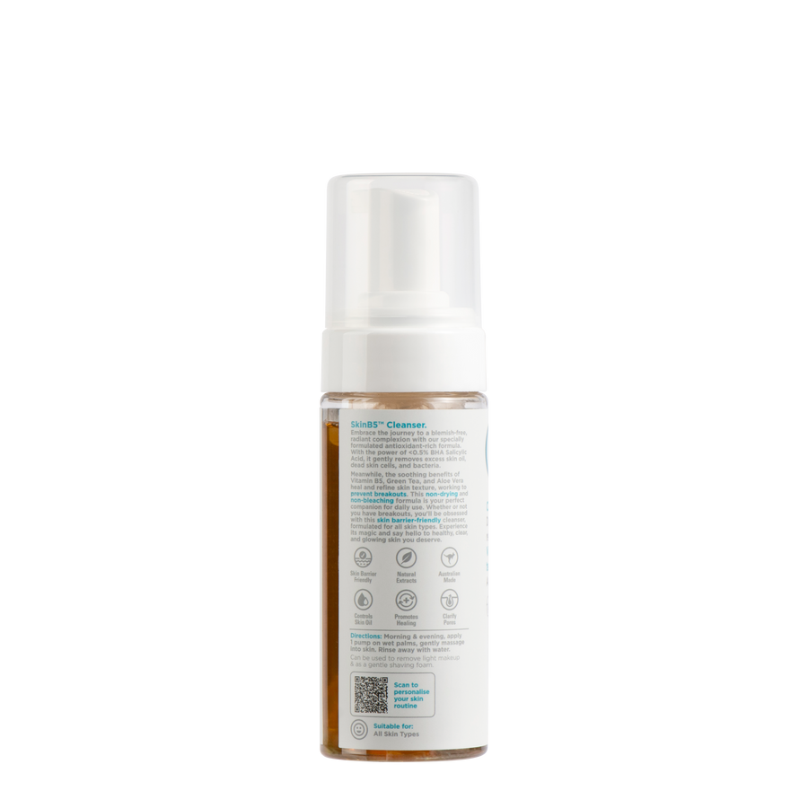 Oil-control acne mousse with Vitamin B5, Australian ingredients, and cell renewal