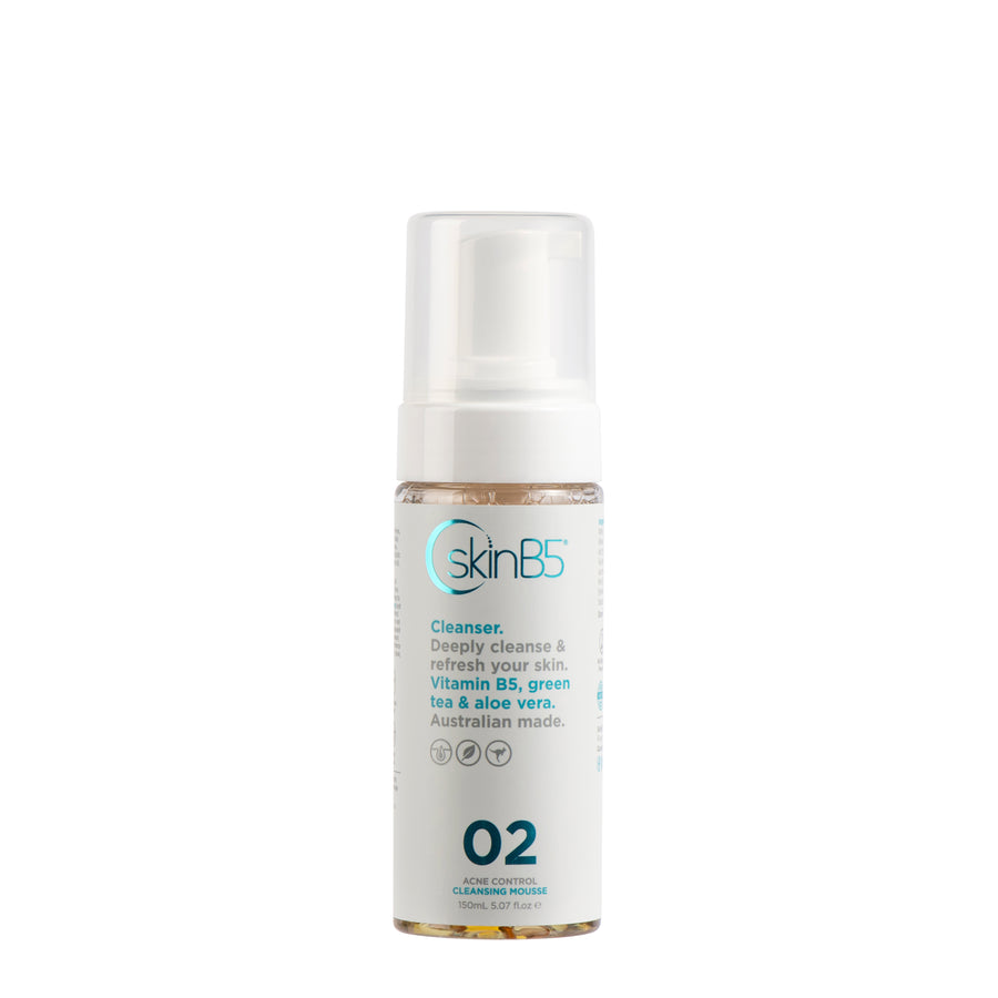 Oil-control acne mousse with Vitamin B5, Australian ingredients, and cell renewal