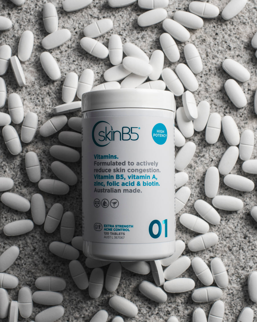 High-strength acne vitamins to clear pimples, blackheads, and reduce redness