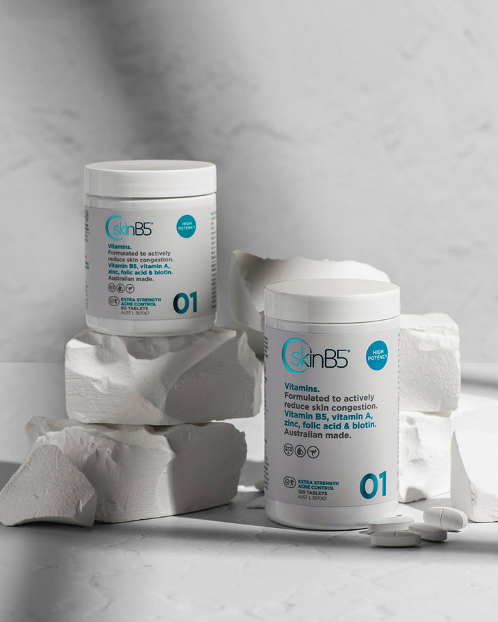 High-strength acne vitamins to clear pimples, blackheads, and reduce redness