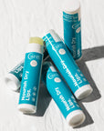 SPF30 lip balm with aloe vera and coconut oil for hydration and protection