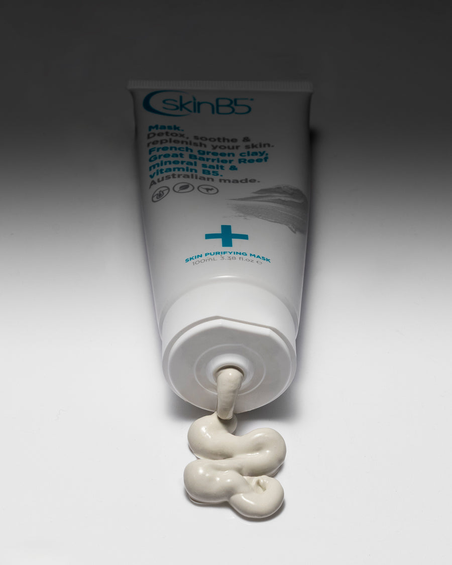 Skin purifying mask with clay, antioxidants, and anti-blemish ingredients