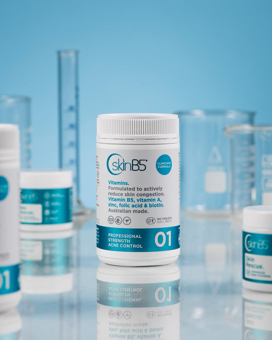 Professional High-strength acne vitamins to clear pimples, blackheads, and reduce redness