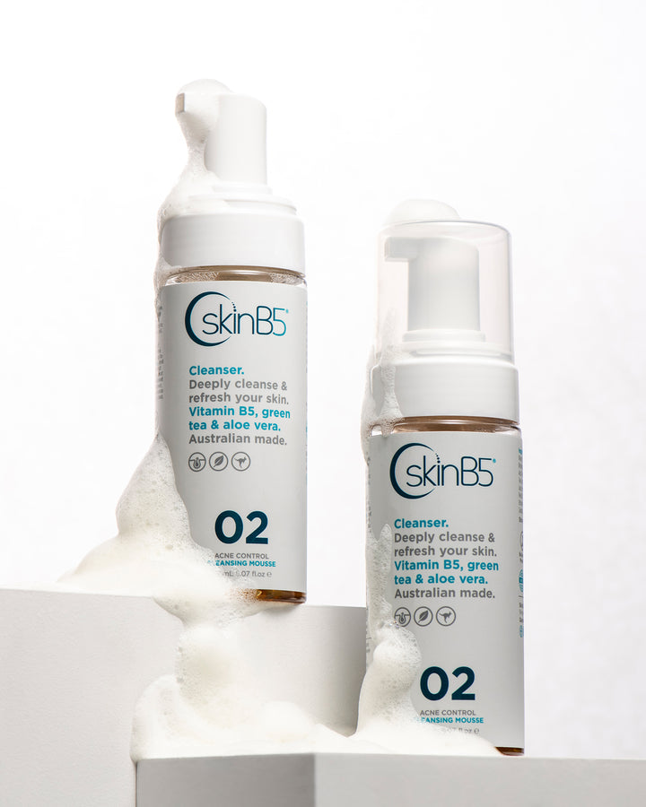 Australian-made acne cleansing mousse with BHA, natural extracts, and pore clearing