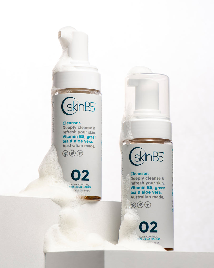 Australian-made acne cleansing mousse with BHA, natural extracts, and pore clearing